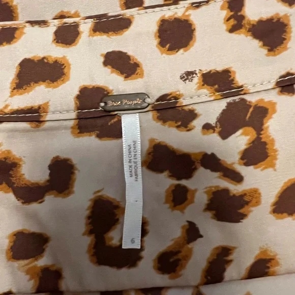 Free People Normani Bias Leopard Print Midi Skirt. 6. - Picture 5 of 5